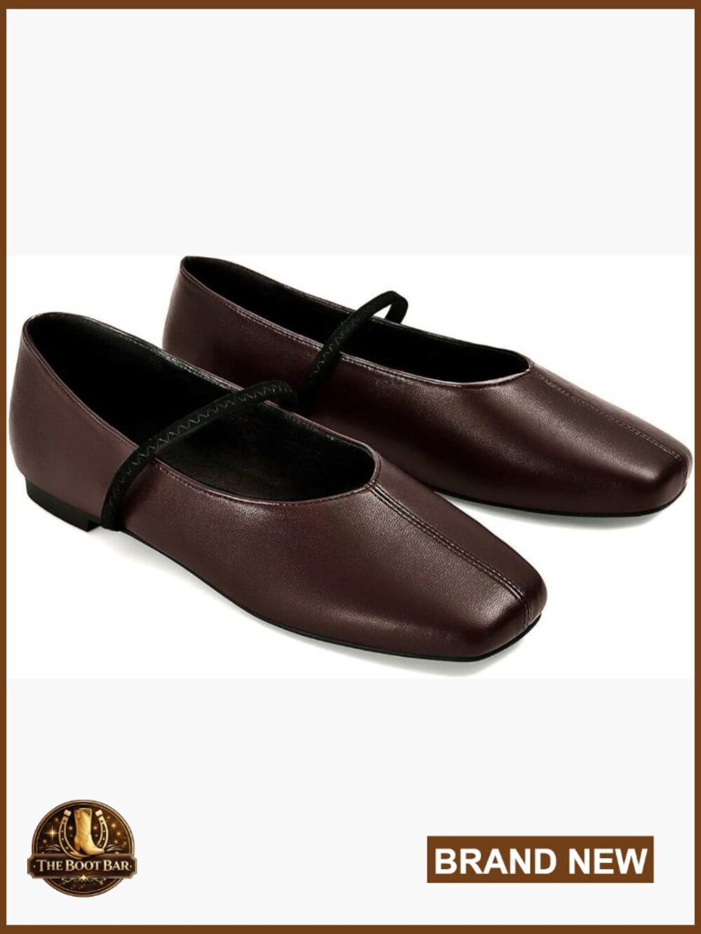 Women's Suede Square Toe Mary Jane Ballet Flats Slip On Dress Shoes